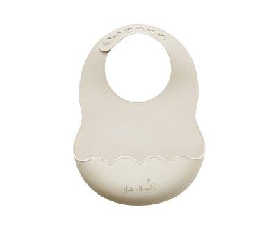 Babero Silicona Cream