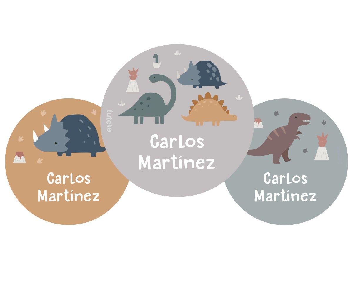 Pack 3 chapas Personalizadas Dinos World