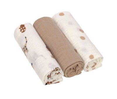 Pack 3 Mussoline Swaddle & Burp Royal Blue
