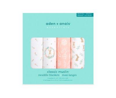 4 Muselinas Classic Blushing Bunnies Aden+Anais