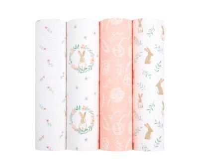 4 Muselinas Classic Blushing Bunnies Aden+Anais