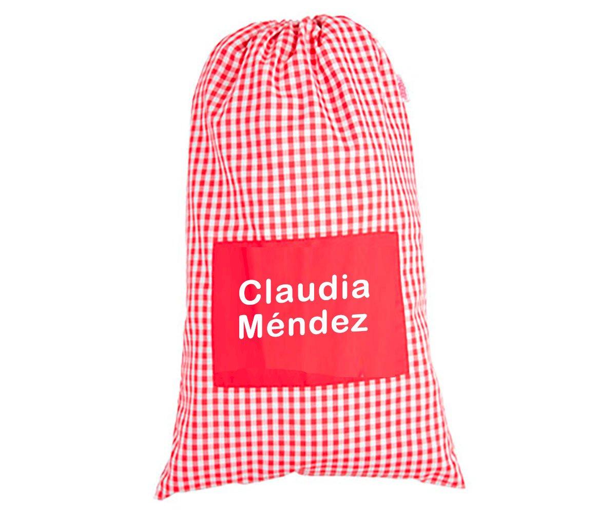 Bolsa Para Muda Vichy Rojo - Personalizado