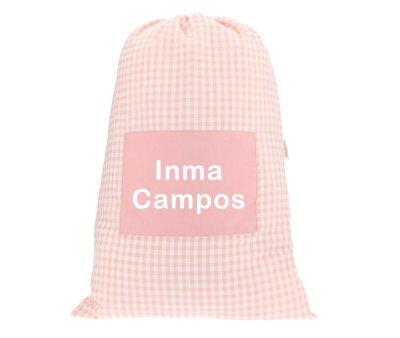 Pale Pink Vichy Change Bag Personalised