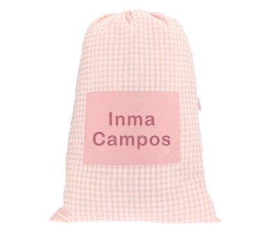 Pale Pink Vichy Change Bag Personalised