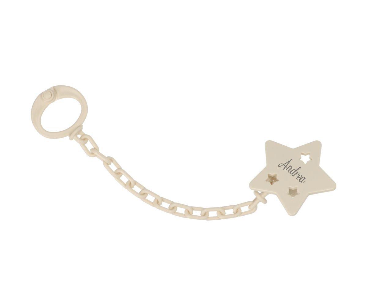 Sujetachupetes Personalizable Estrella Ivory