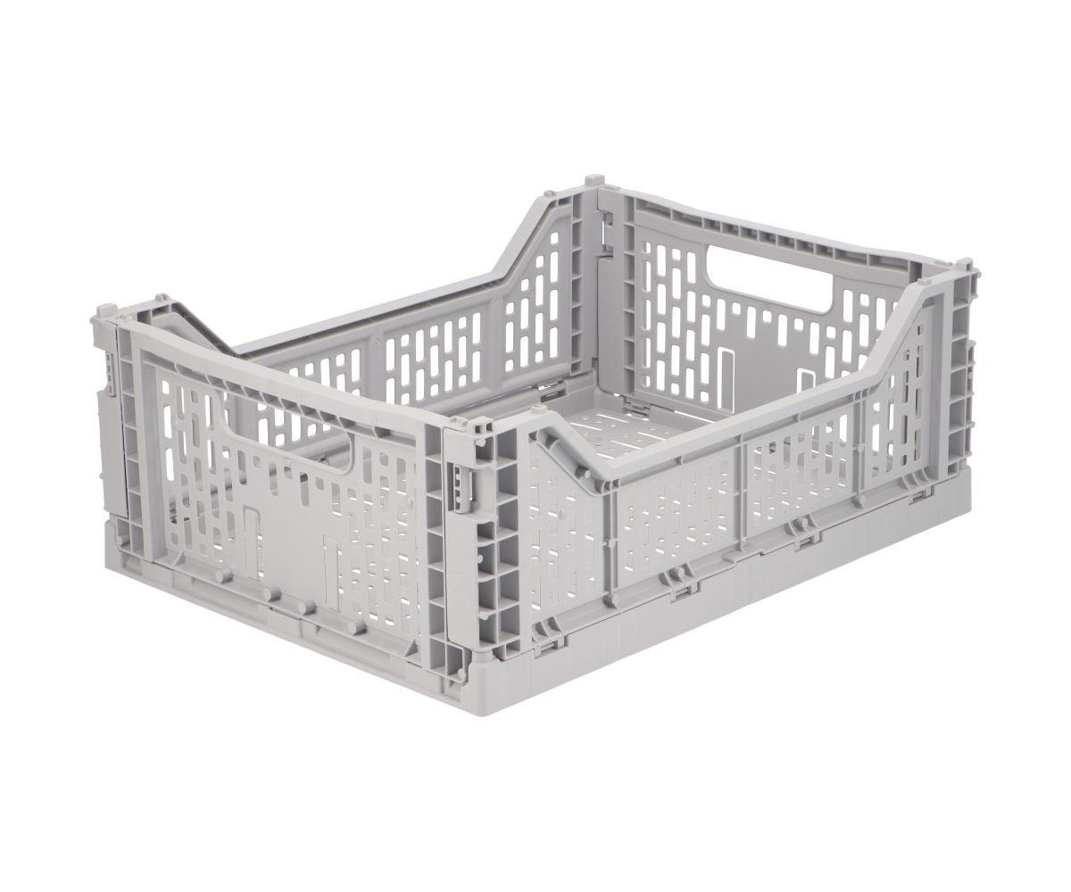 Folding Crate Medium Grey