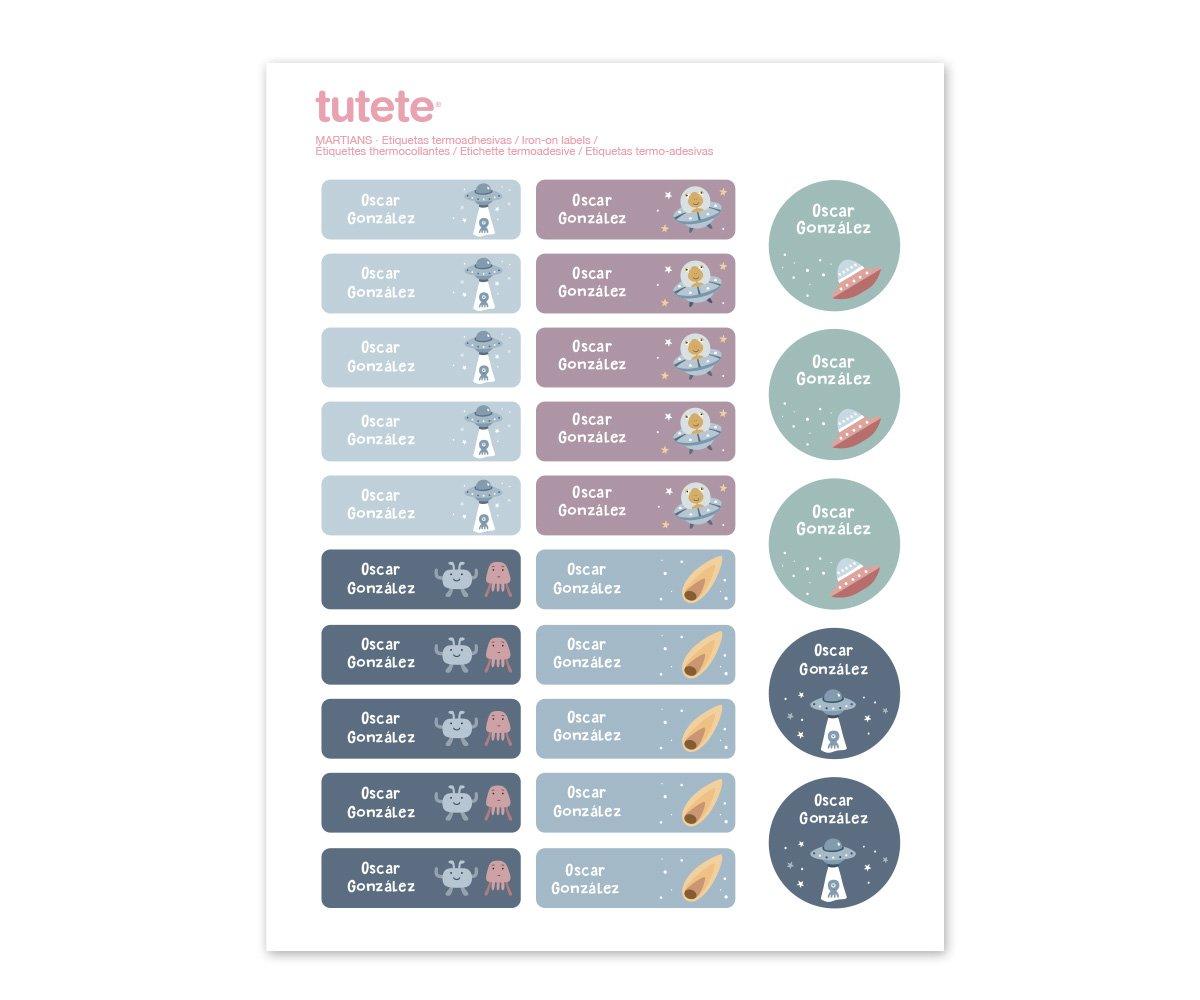 25 Etichette Termoadesive The Martians - Tutete