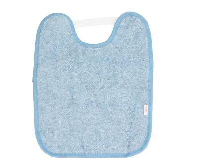 Bavaglio Spugna Plastificato con Elastico Azzurro Vintage
