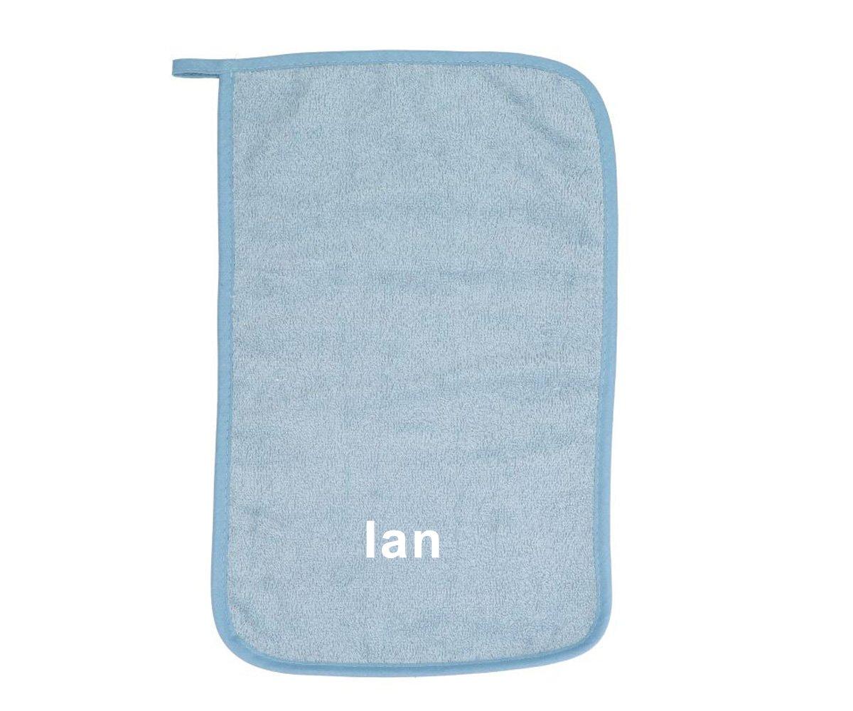 Asciugamano Asilo Personalizzabile Azzurro Vintage