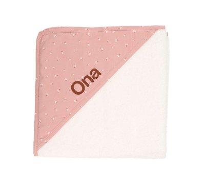 Telo Cappuccio Personalizzabile Petite Fleur Rose