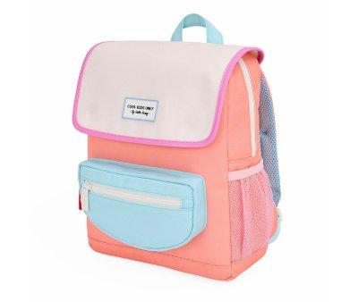 Mini Peach Flap School Backpack Personalised