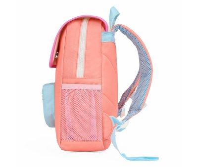 Mini Peach Flap School Backpack Personalised