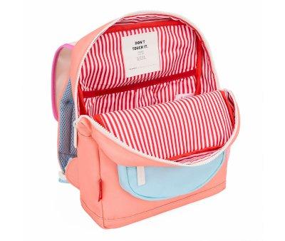 Mini Peach Flap School Backpack Personalised