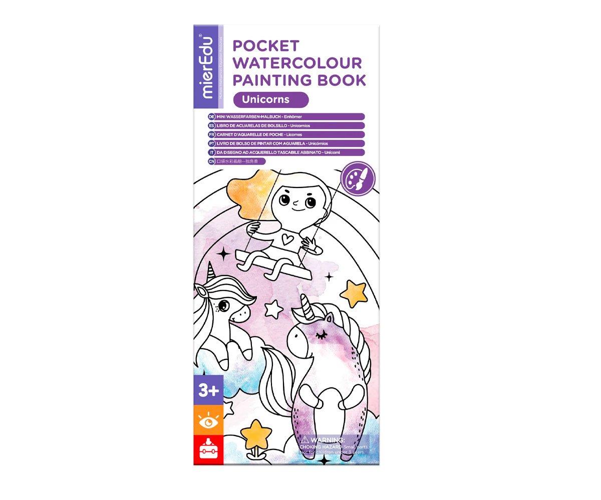 Libro Pocket Acquerelli Unicorns