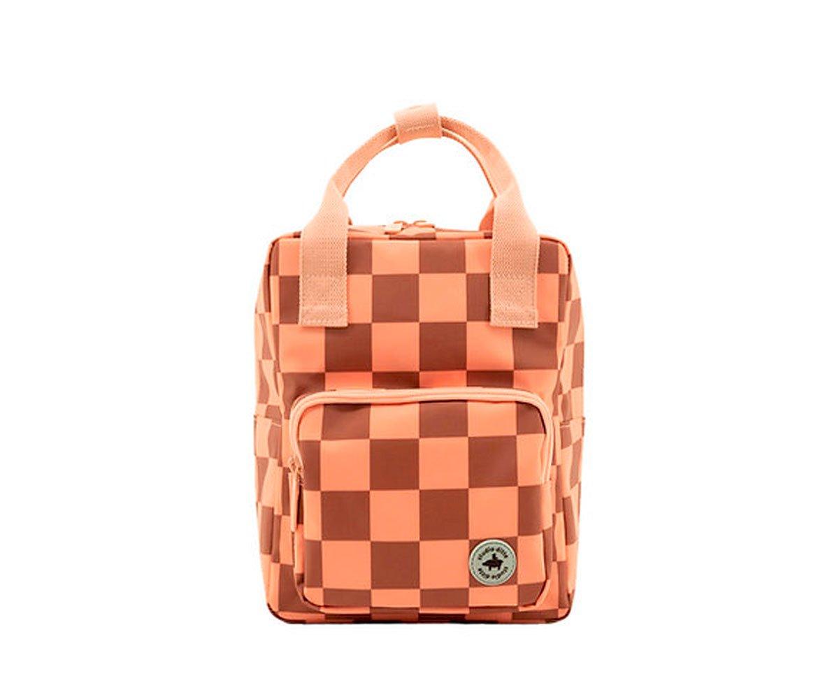 Mochila infantil Blocks Pink Brown Personalizvel