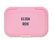 Tapa para Toallitas Personalizada Rosa