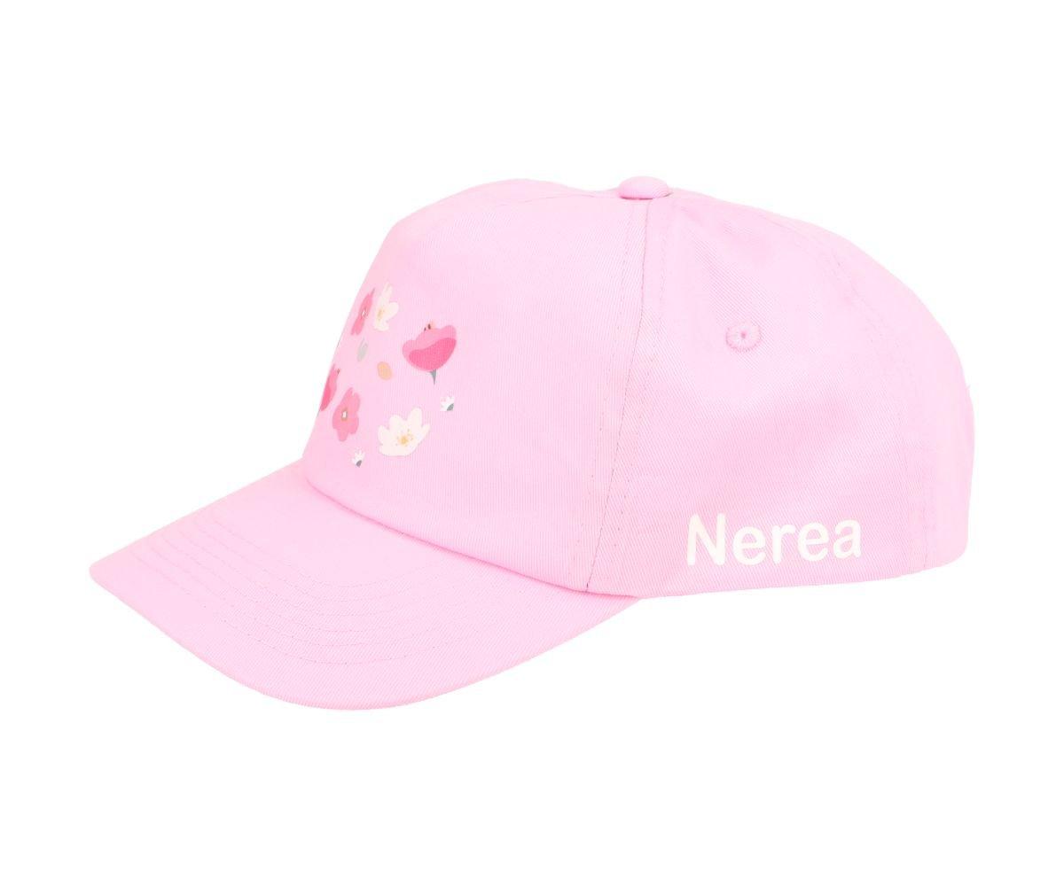 Cappellino Con Visiera Junior Rosa Little Garden Personalizzato