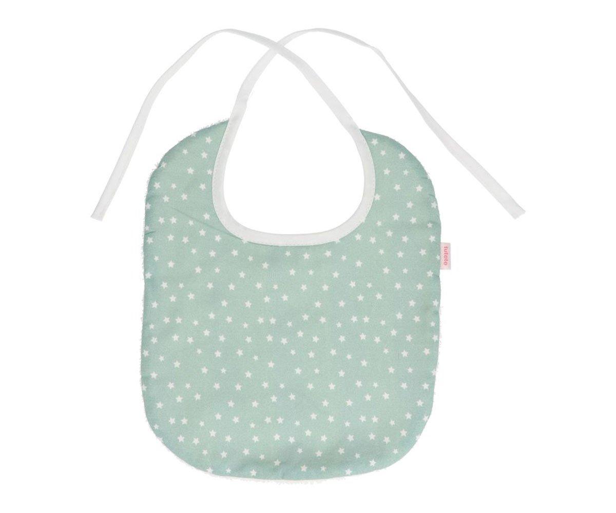 Bavoir En Coton Vert Mini Star Personnalisable