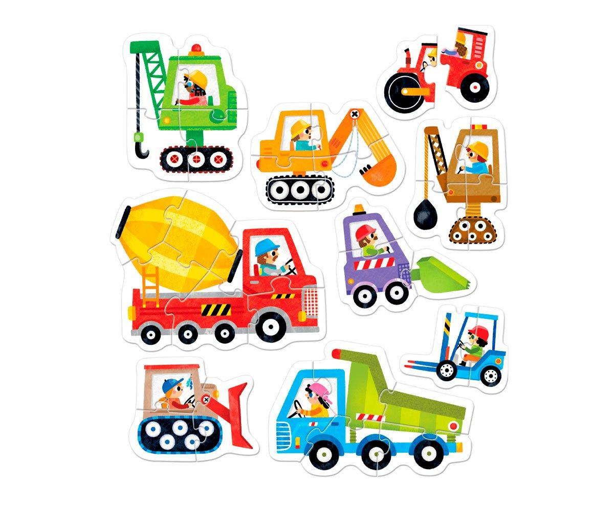 Puzzle Progressive Construction Vehicles