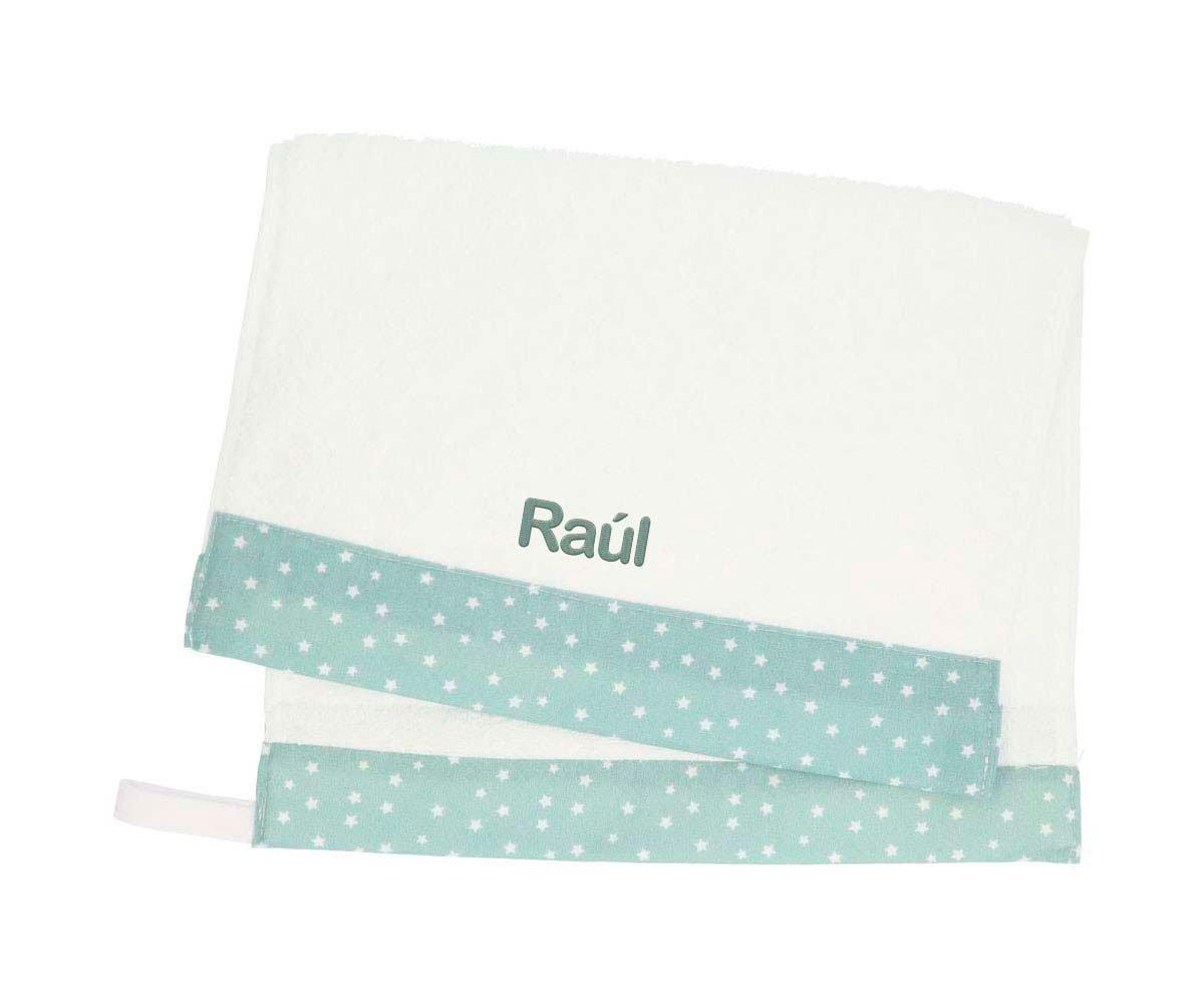 Serviette Crèche Mini Star Green Personnalisable