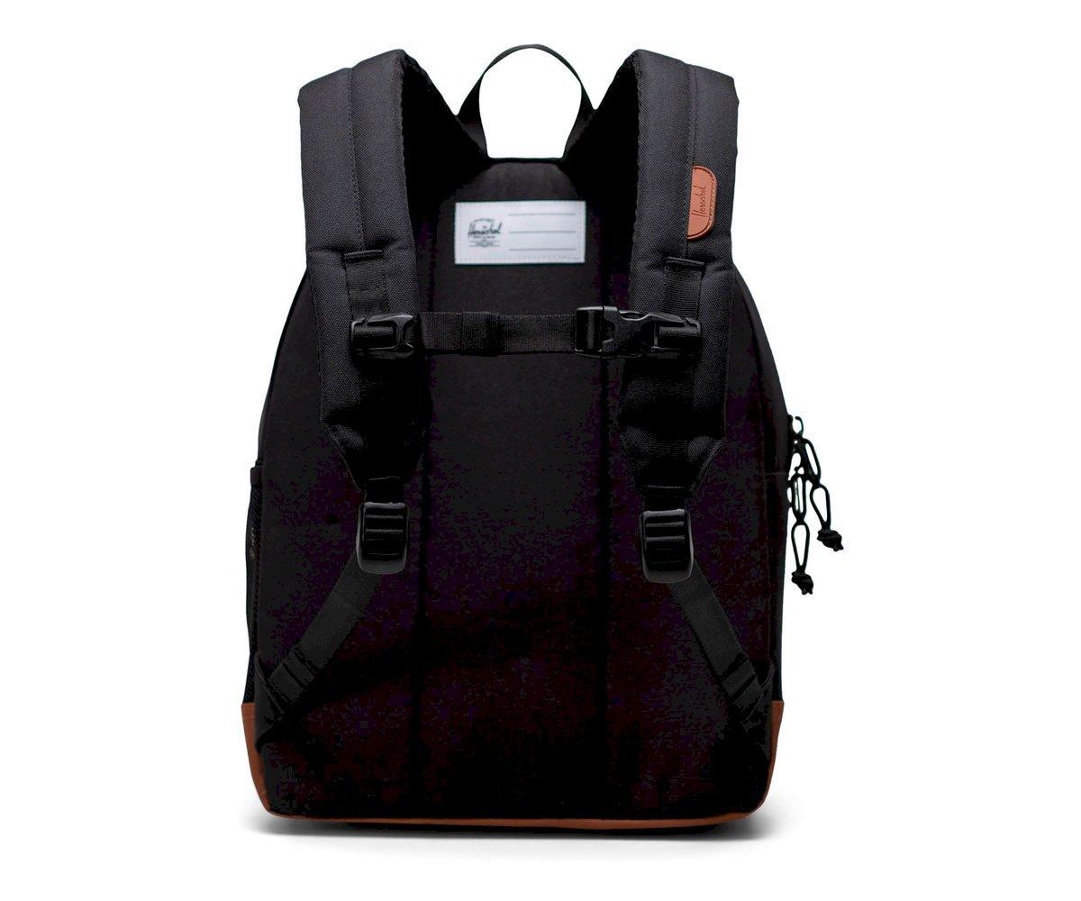 Mochila Herschel Heritage Youth Black/Saddle Brown Personalizable - Tutete