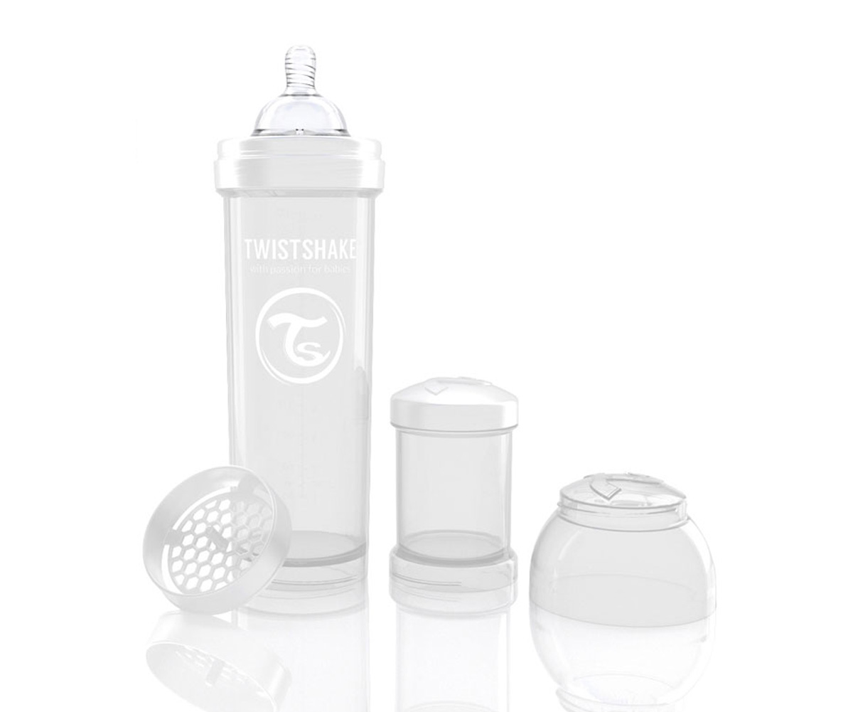 Biberon anti-colique Blanc 330 ml de Twistshake, Biberons PP