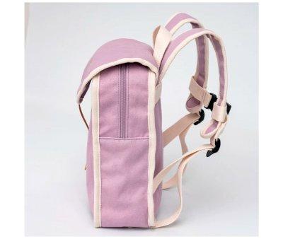 Sac  dos en coton pastel lilas personnalisable