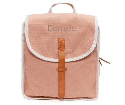 Sac  dos en coton pastel lilas personnalisable