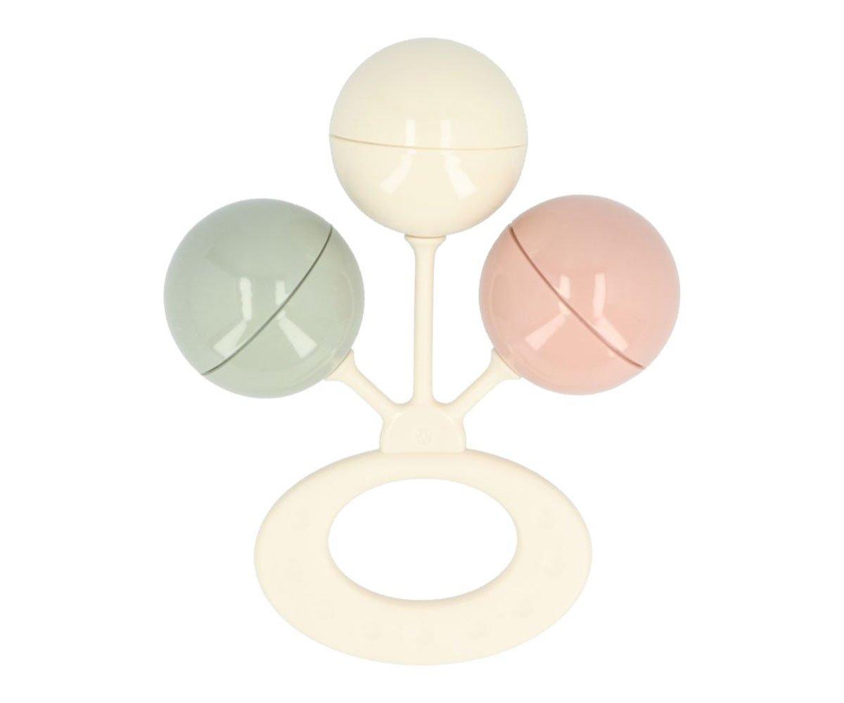 Sonajero 3 Bolitas Crema-Blush-Sage