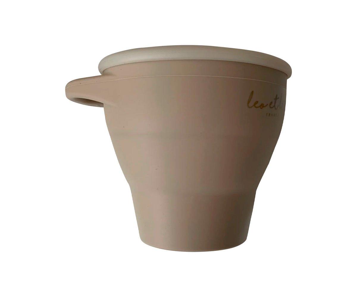 Taza Dispensador De Snacks Plegable Beige