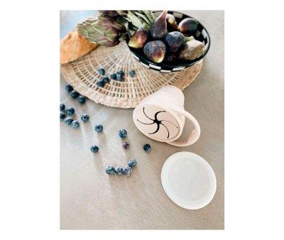 Gobelet distributeur de snacks pliable beige