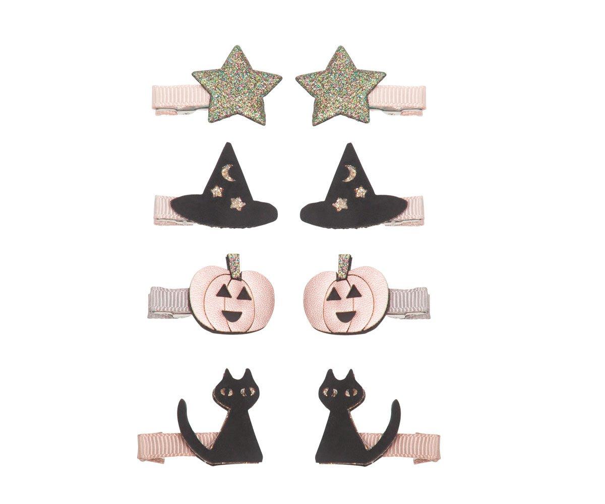 8 Mini Pinzas De Pelo Spooky Halloween