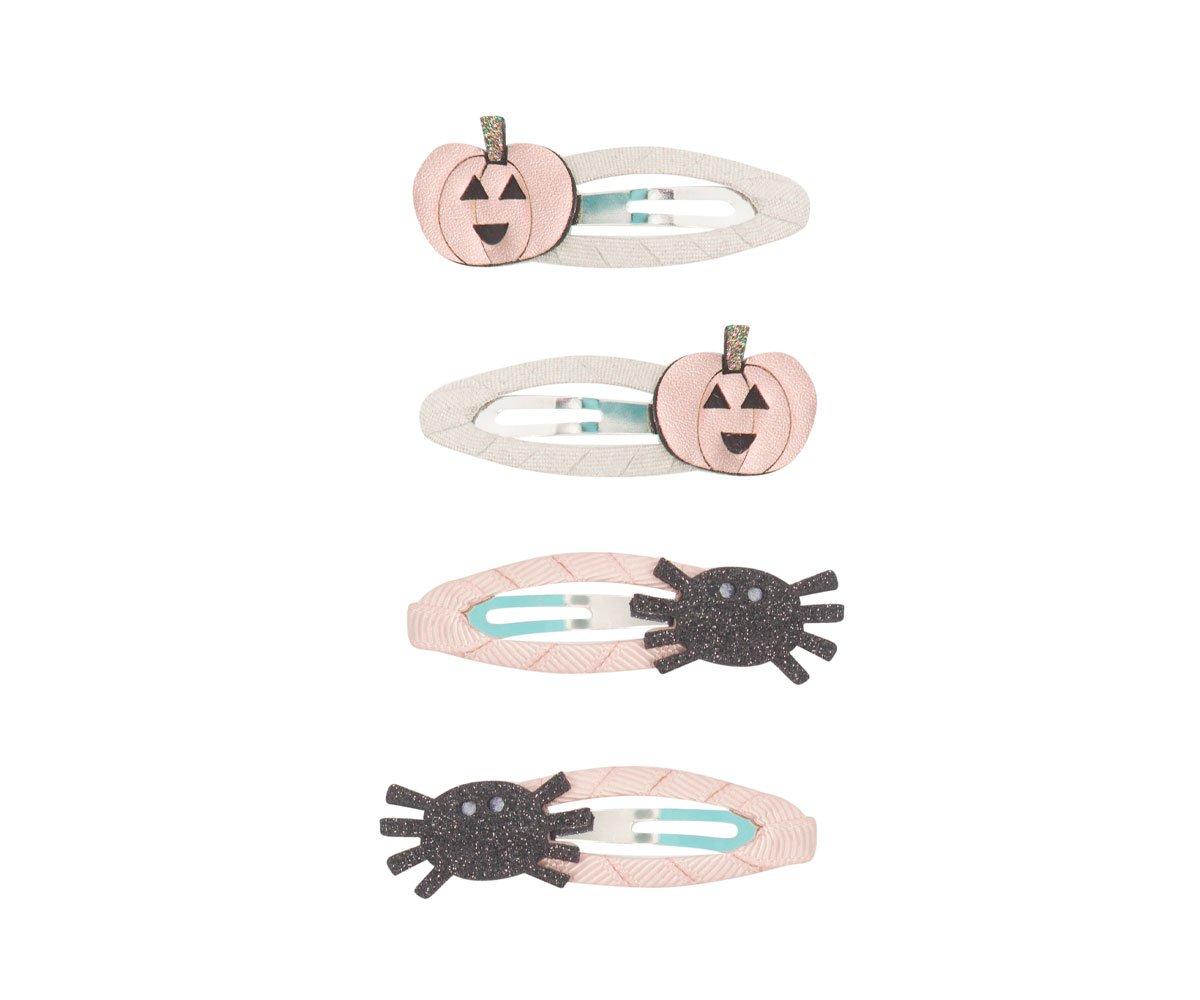 4 Clips Pumpkin & Spider