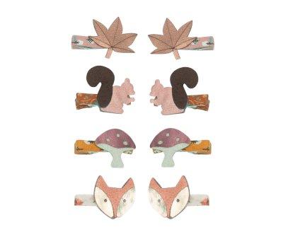8 mini-pinces Chestnut Woodland