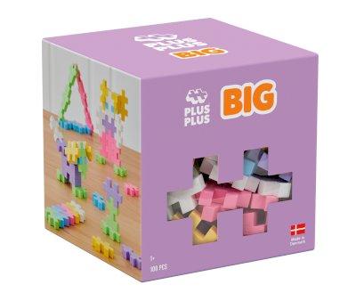 Cubo de Piezas Plus Plus Big Pastel Mix 100 piezas