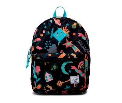 Herschel Heritage Kids Scrapbook Black Backpack Personalised