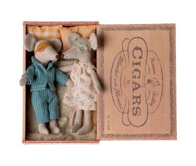 Dad and Mom Mouse in Box