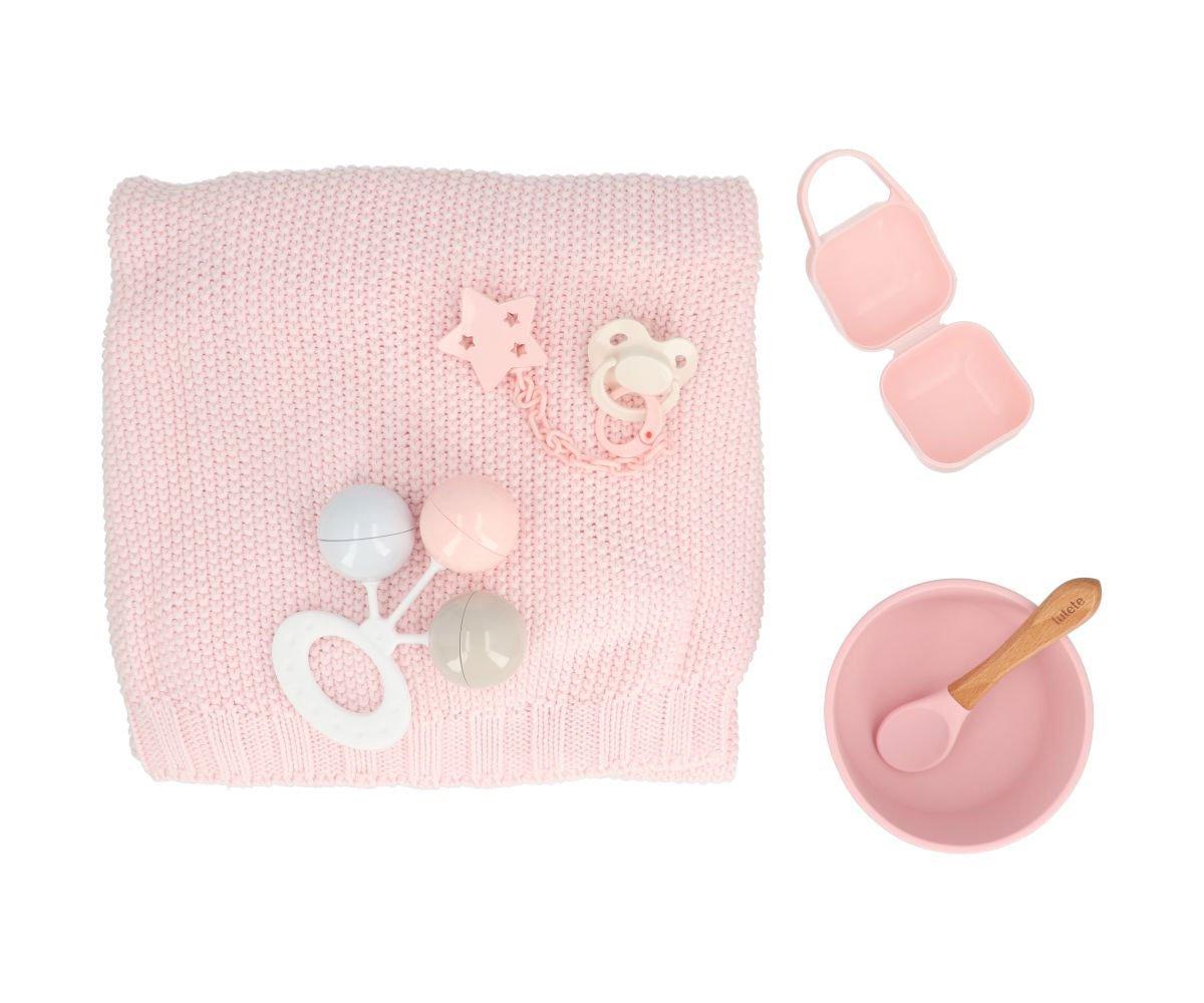 Set de talheres para bebé rosa claro, Alimentação