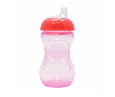 Mini copo antiderrame Rosa com fcil aderncia e tampa higinica