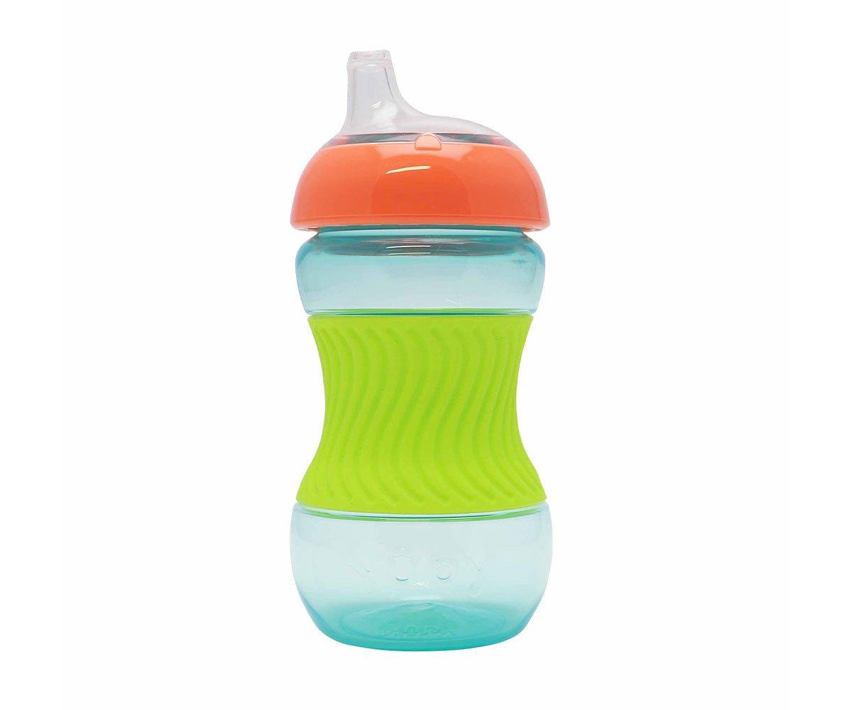 Mini Tasse Anti-renversement Easy-Grip Avec Couvercle Hygiénique Vert-corail