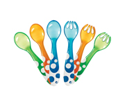 6 Pack Multi-Coloured Forks And Spoons