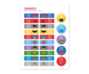 Iron-On Labels and Stickers Heroes Combo Pack