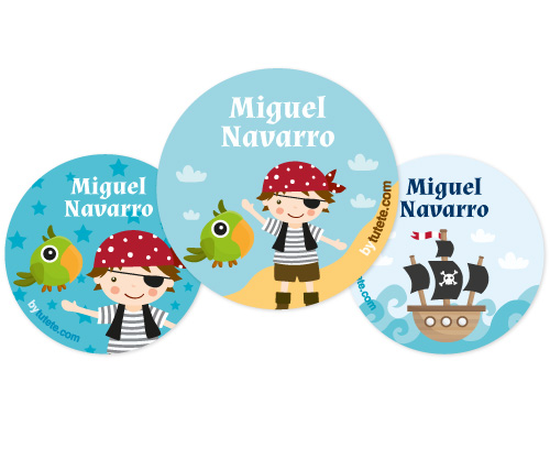 Pack De 3 Badges Personnalisables Pirate