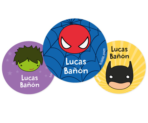 Pack 3 Chapas Personalizadas Héroes