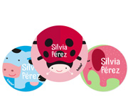 3 Pack Personalised Animal Badges