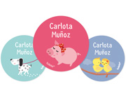 3 Pack Personalised Baby Animals Badges