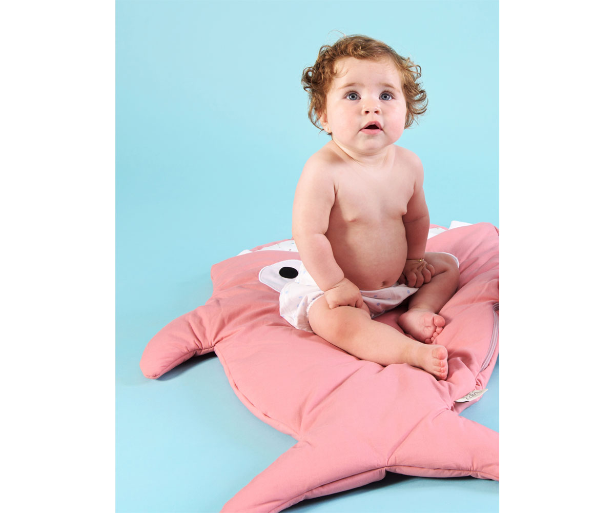 baby bites shark sleeping bag