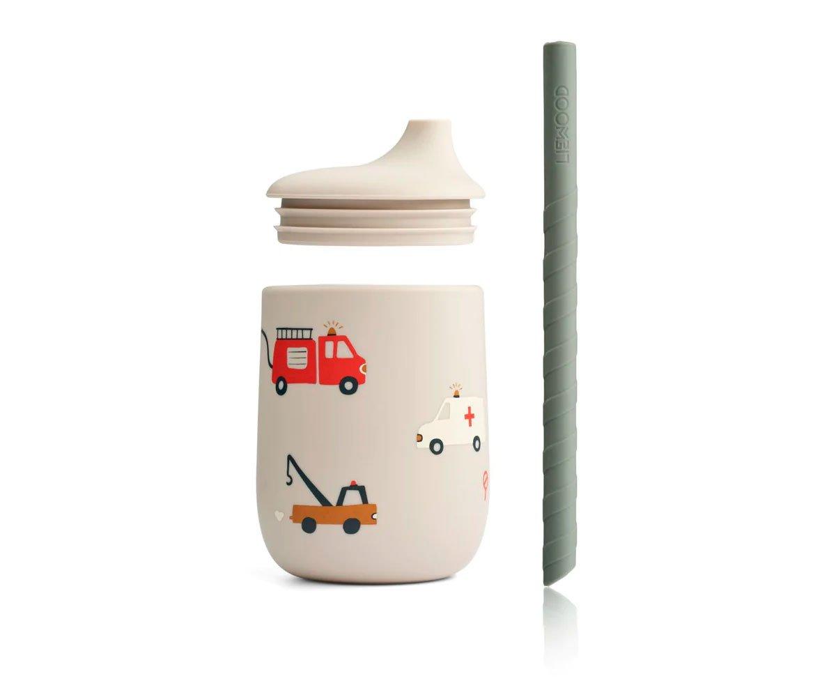 Vaso De Silicona Con Pajita Ellis Emergency Vehicle / Sandy