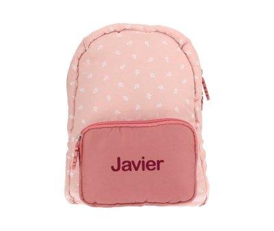 Mochila Infantil Acolchada Leaves Pink Personalizable - Tutete