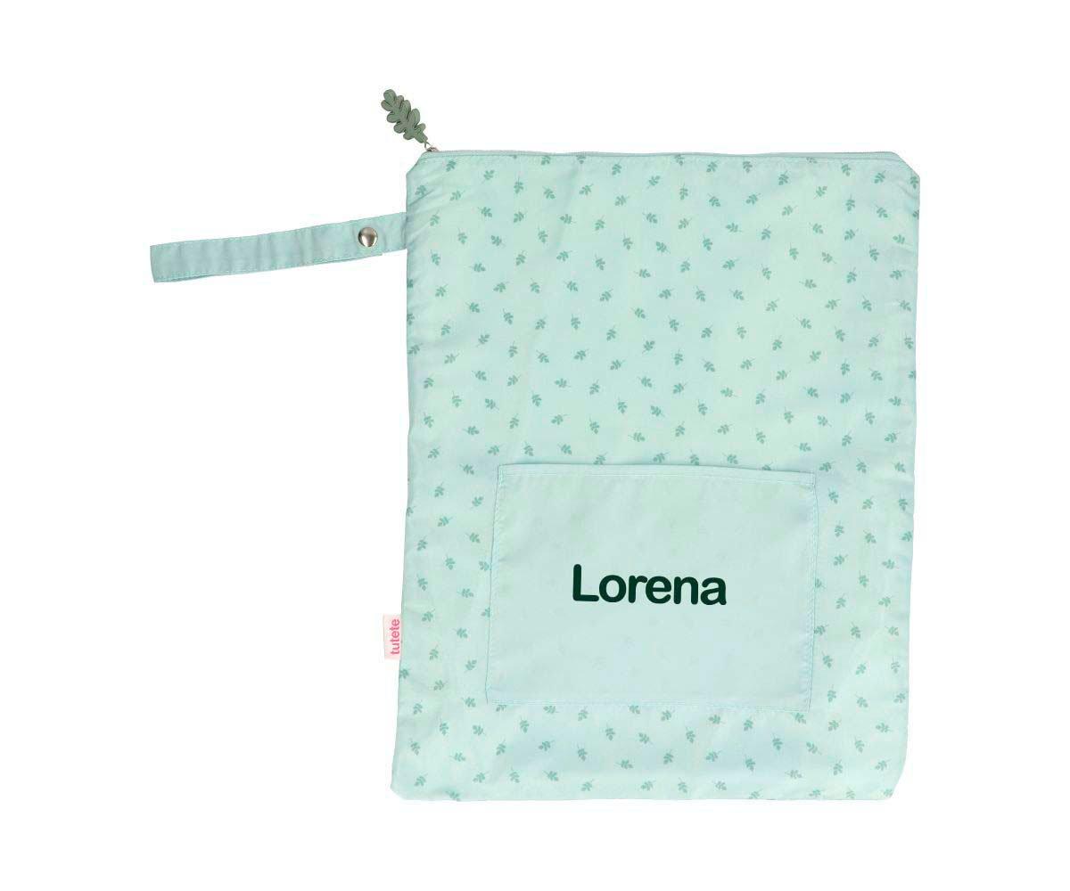 Bolsa Impermeable Grande Leaves Sage - Personalizado